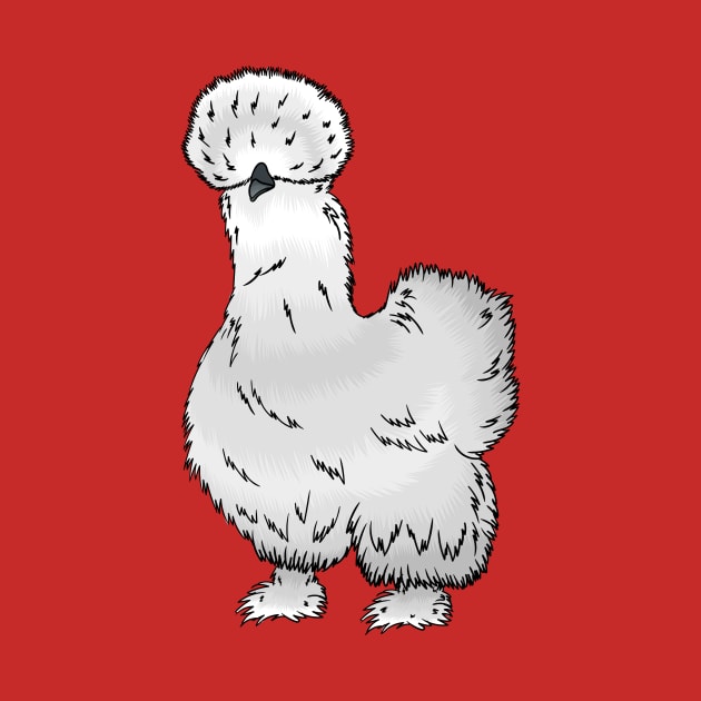 Silkie chicken cartoon illustration by Cartoons of fun