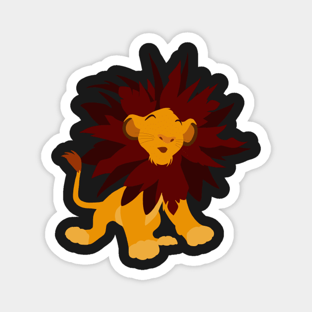 Spunky Lion Cub Magnet by maliarosburg