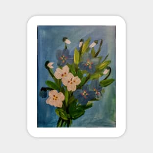 abstract flowers and plants Magnet