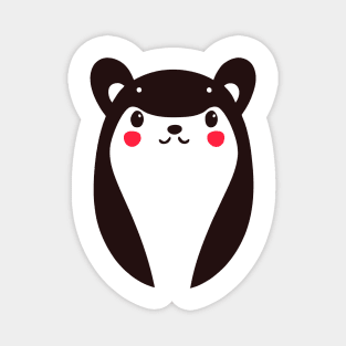 Kawaii Bear || Minimalist Red Panda ||  Vector Art Magnet