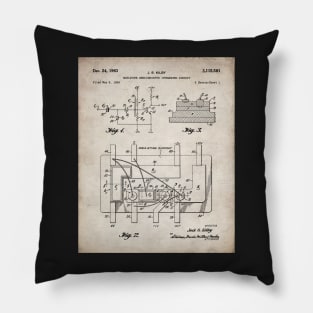 First Circuit Patent - Electrician Maker Workshop Art - Antique Pillow