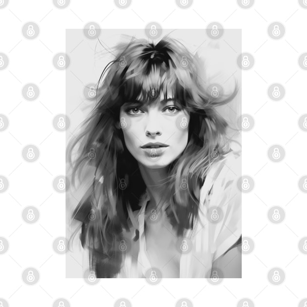 Jane Birkin - Peinture rare by Labonneepoque