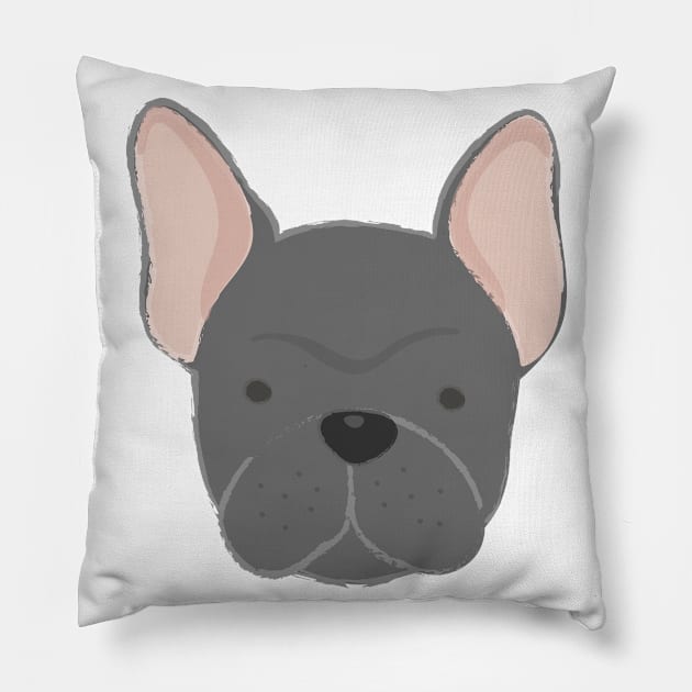 French Bulldog Face Pillow by LittleMissy