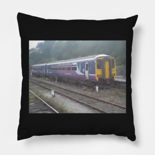 Northern Rail Passenger Train (Oil Painting Effect) Pillow