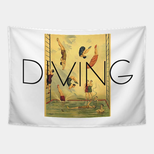 Diving Old School Tapestry by teepossible