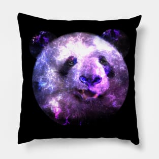 Funny Panda Bear Galaxy Pillow