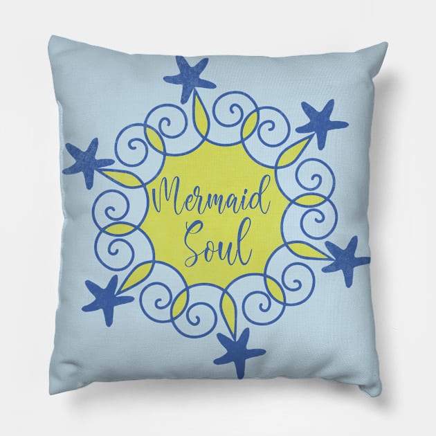 Mermaid Soul Pillow by SharksOnShore