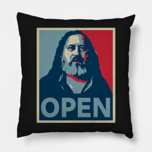 Richard Stallman - Open (Obama Poster Style) Pillow