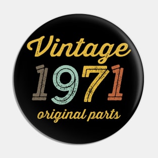 Vintage 1971 Original Parts Pin