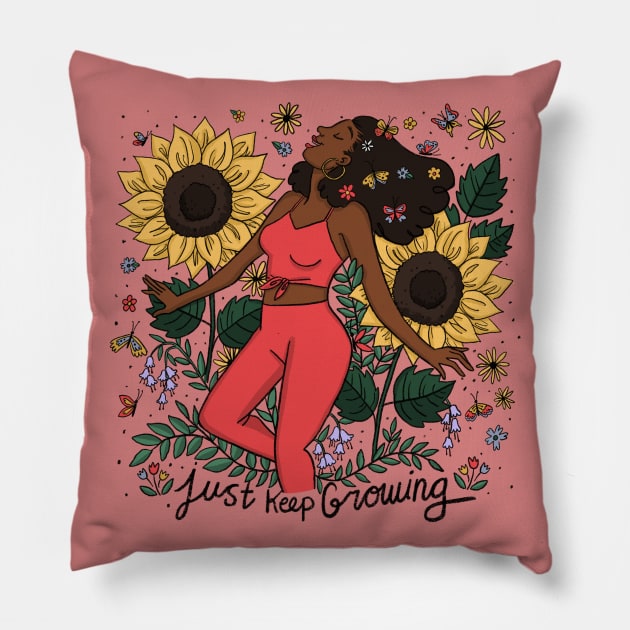 Inspirational Pillow by Coily And Cute