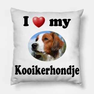 I Love My Kooikerhondje Pillow