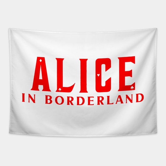 Alice in borderland title red Tapestry by CERA23