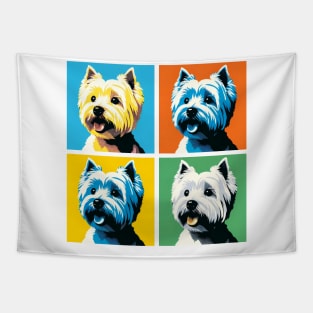 West Highland White Terrier Pop Art - Dog Lover Gifts Tapestry