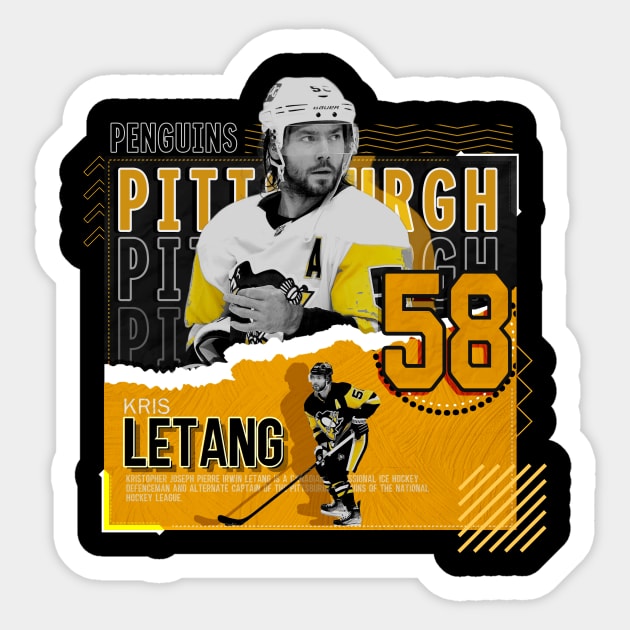 Kris Letang Sticker, Pittsburgh Penguins, Pittsburgh Penguins Sticker,  Pittsburgh Sticker, Penguins Hockey, NHL