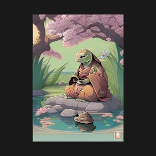 Turtle Monk Meditating T-Shirt