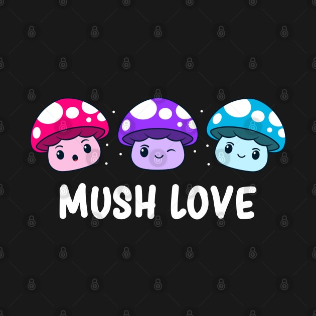 Androgynous Pride Flag Lgbtqia Cute Kawaii Mushroom by Graphic Monster