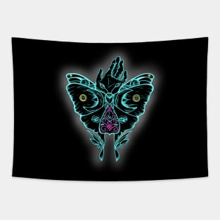 Neon Moth Tapestry