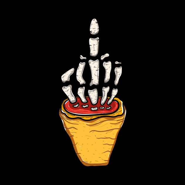 Middle finger skull by happymonday