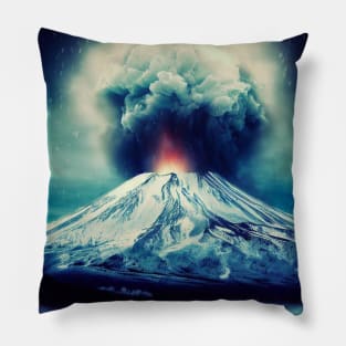 Mount Fuji erupting Pillow