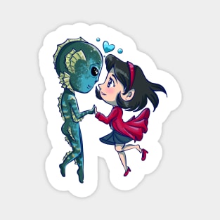 little shape of water Magnet