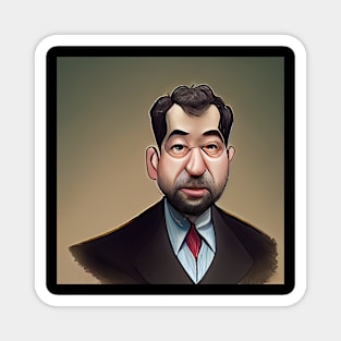 Daron Acemoglu Portrait | Cartoon Style Magnet