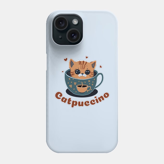 Catpuccino Phone Case by electric art finds