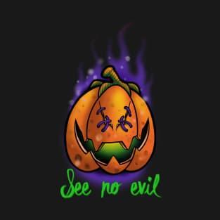 See no evil pumpkin T-Shirt