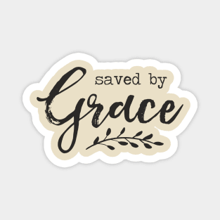 Saved by Grace Christian design Magnet