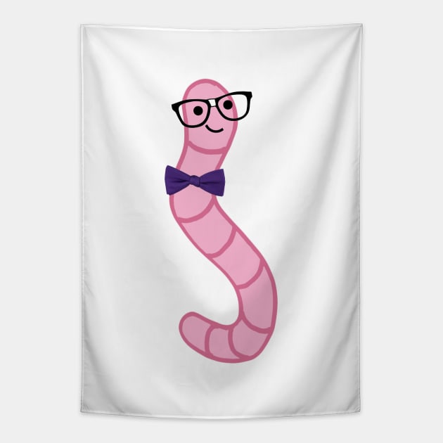 worm (nerd) Tapestry by mystudiocreate