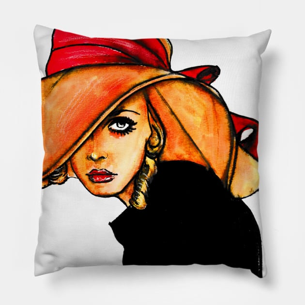 Twiggy, Pillow by Svetlana Pelin