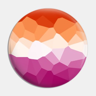 Lesbian Flag Geometric design subtle Pin