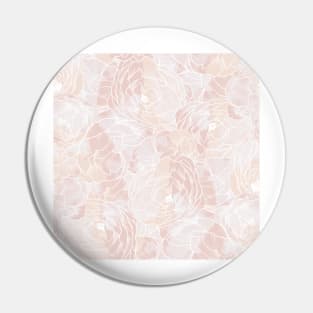 Carnation Outline Pattern in Pink Pastel Pin