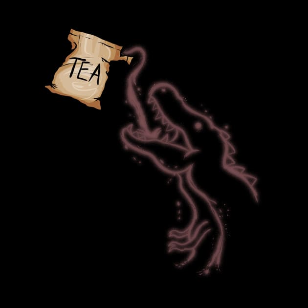 Tea-Rex T-Rex Tea Powder Drawing by SinBle