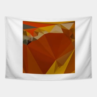 Paprika Orange Red Abstract Low Polygon Background Tapestry