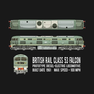 British Rail Class 53 Falcon Prototype Locomotive Train Diagram Gift T-Shirt