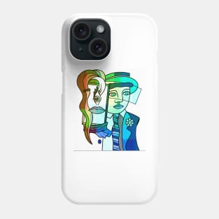 portrait cubism Phone Case