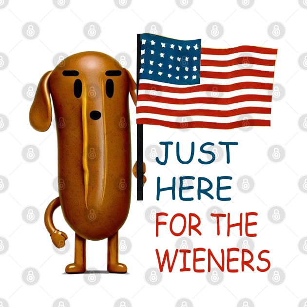 I'm just here for the wieners by Horizon Line Apparel