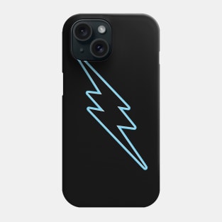 Black-Light Blue Lightning Bolt Phone Case