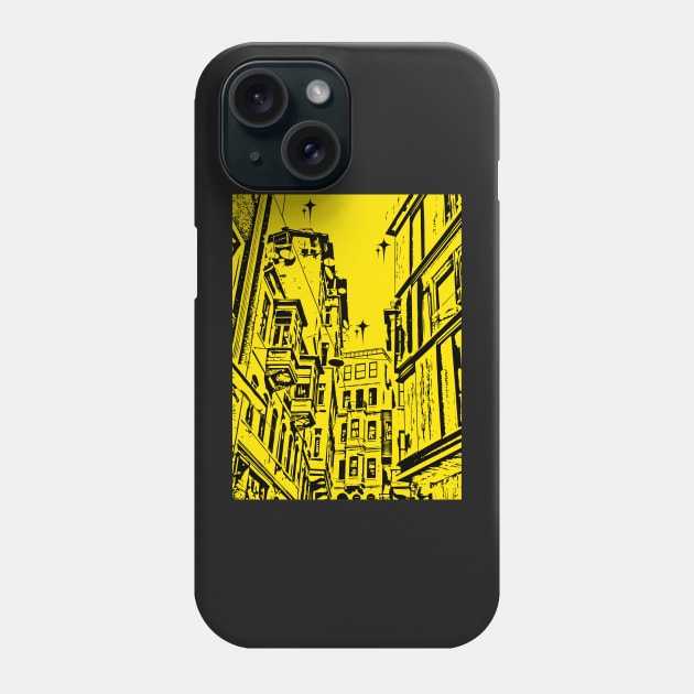 the yellow city Phone Case by elhlaouistore