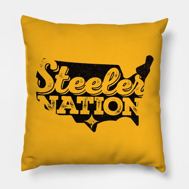 Steeler Nation Pillow by Pictopun