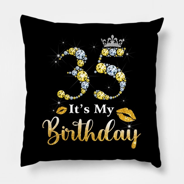 It's My 35th Birthday Pillow by Bunzaji