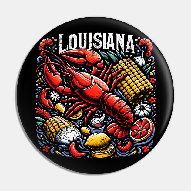 Louisiana Cajun Crawfish Boil Crayfish Crawdaddy Pin by E