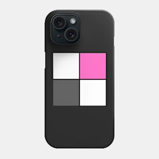 PINK GRAY BLOCK BLACK LINE RETRO GEOMETRIC SEAMLESS PATTERN FOR SUMMER Phone Case