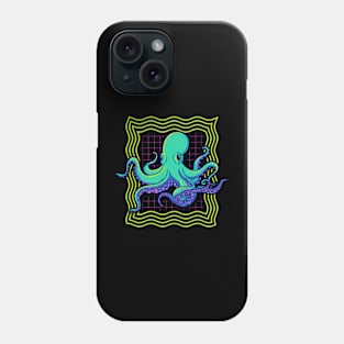 Cute Octopus Kraken 80s Retro Style Phone Case