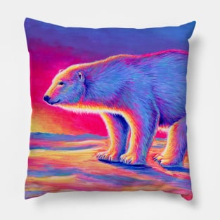 Sunset Polar Bear Pillow