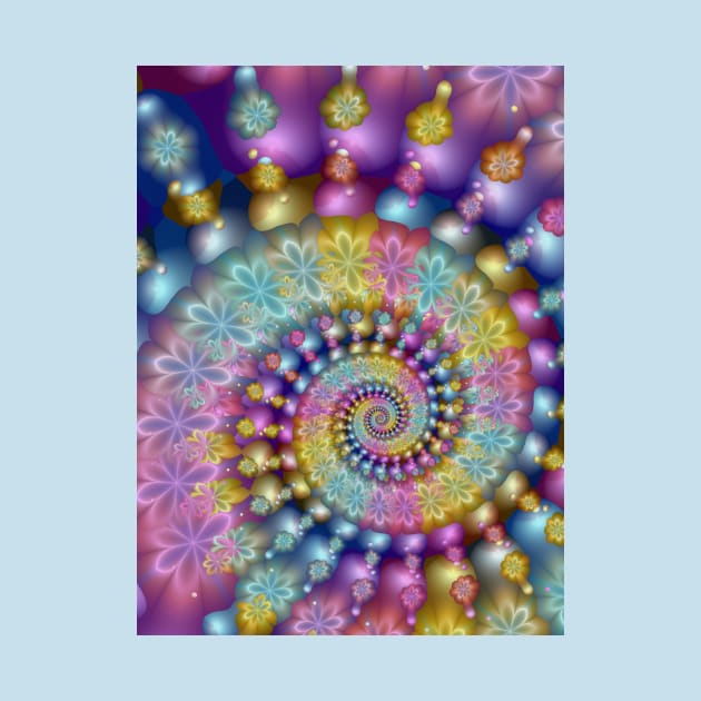 iridescent spiral fractal by pinkal