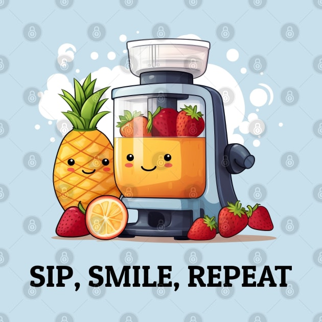 Fruit Juicer Sip, Smile, Repeat Funny Healthy Novelty by DrystalDesigns