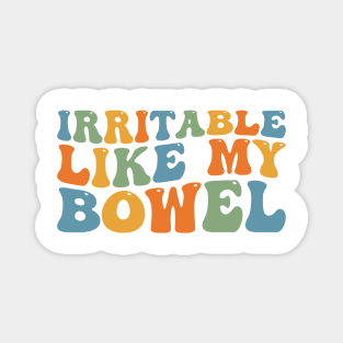 Groovy Irritable Bowel IBS Awareness My Tummy Hurts Magnet