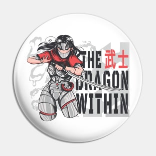 The dragon within-cyborg ninja anime girl Pin