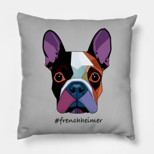 Cute colorful French bulldog Pillow